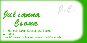 julianna csoma business card